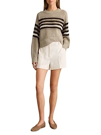 Catrice Striped Linen Crewneck Sweater