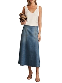 Fee Denim Midi-Skirt