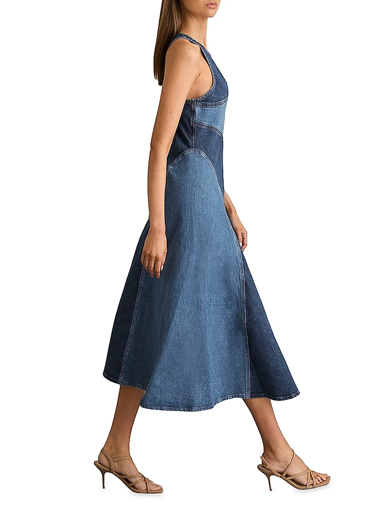 Wilder Denim Midi-Dress