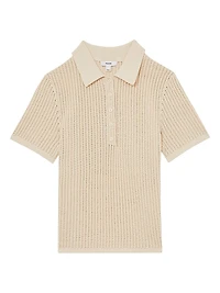 Evi Knit Cotton-Nylon Polo Shirt