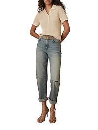 Evi Knit Cotton-Nylon Polo Shirt