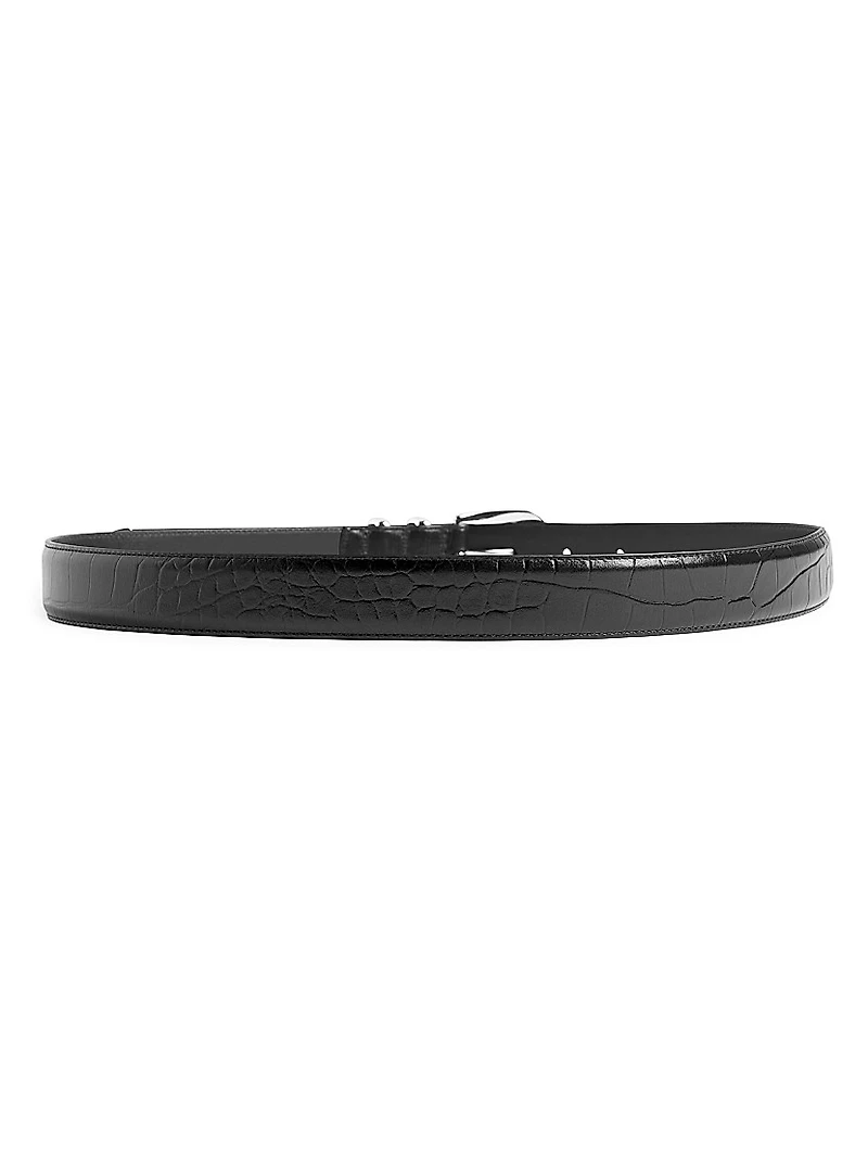 The Jordan Croc-Embossed Leather Belt