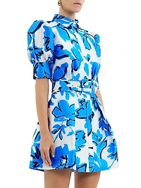 Sapphira Floral Belted Minidress