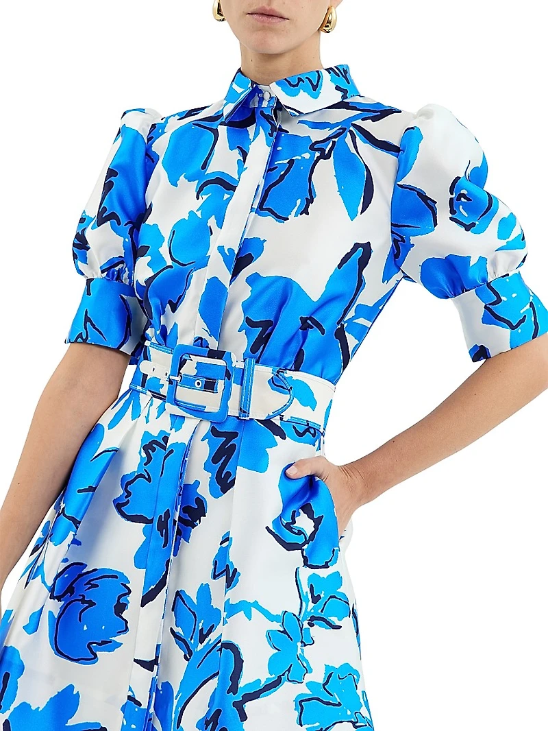 Sapphira Floral Belted Minidress