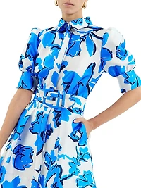 Sapphira Floral Belted Minidress