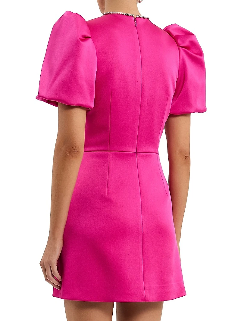 Saskia Embellished Balloon-Sleeve Minidress