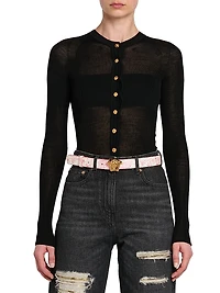 Medusa Reversible Leather Belt