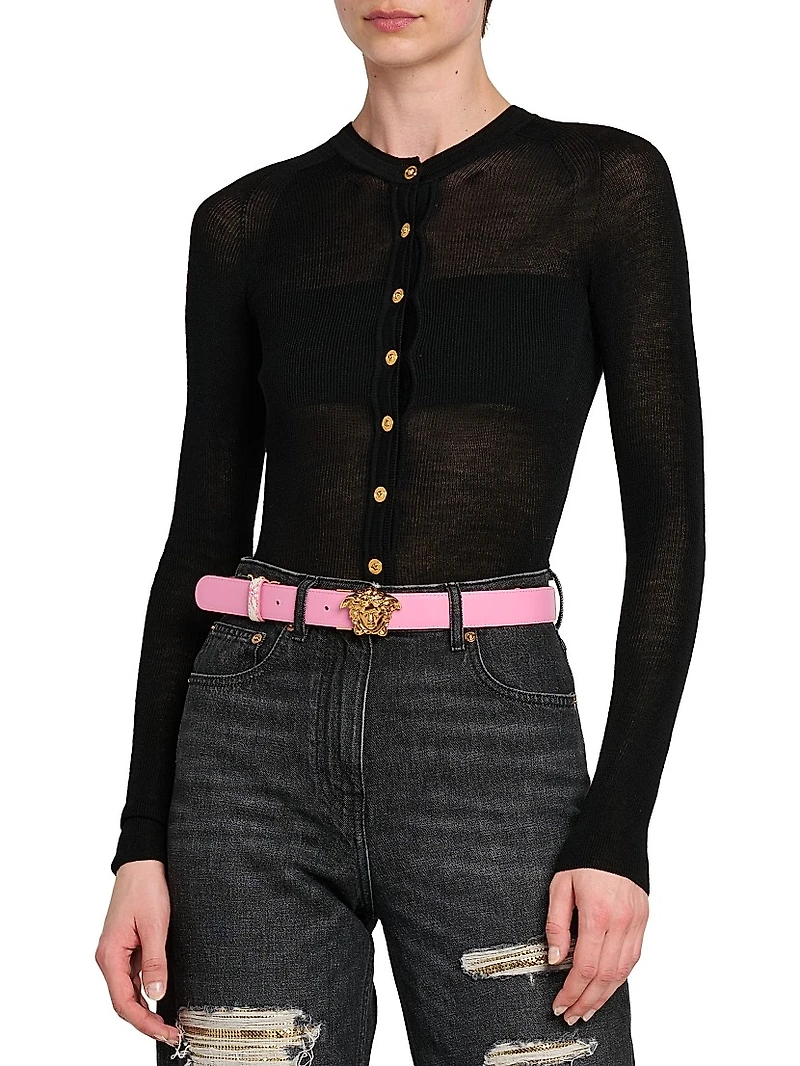 Medusa Reversible Leather Belt