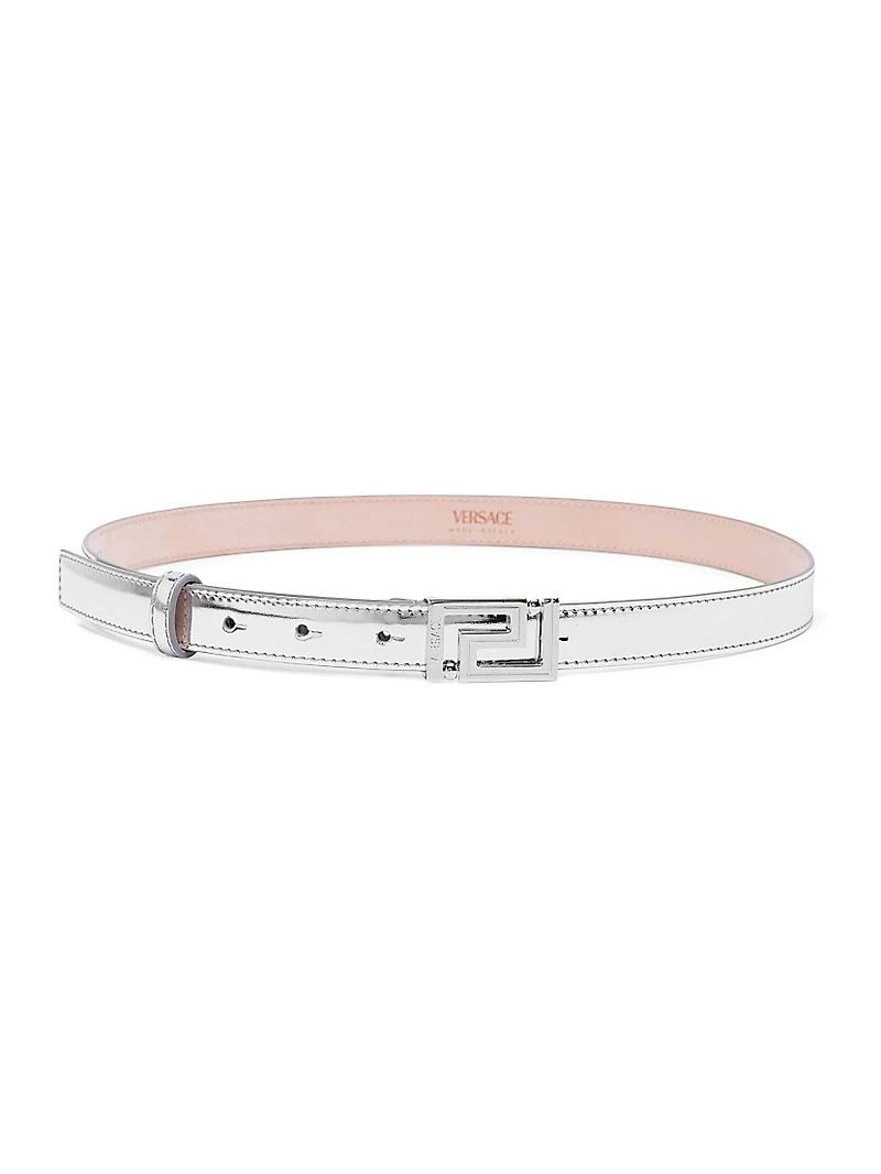 Metallic Leather Belt