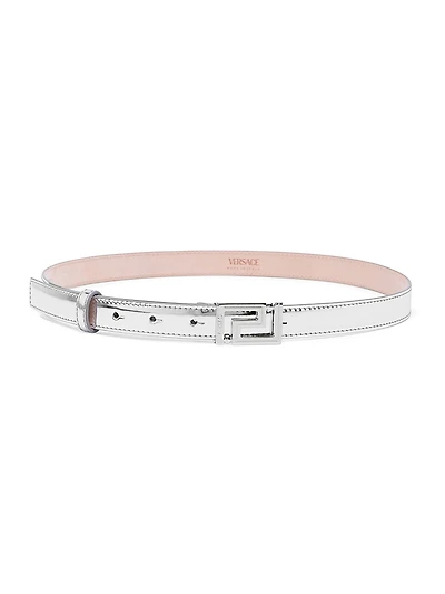 Metallic Leather Belt