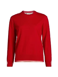 Mesh Layered Knit Blouse