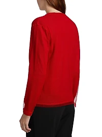 Mesh Layered Knit Blouse