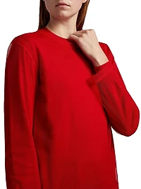 Mesh Layered Knit Blouse