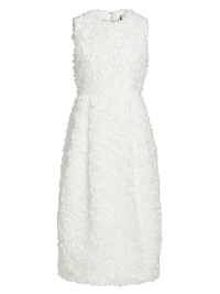 Flower Petal Sleeveless Midi-Dress