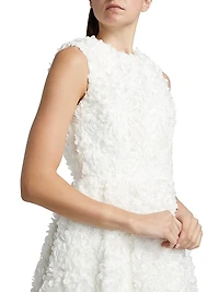 Flower Petal Sleeveless Midi-Dress