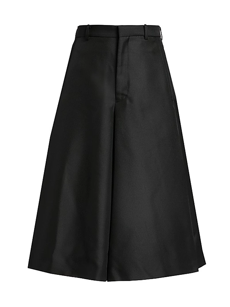 Pleated Midi-Skirt