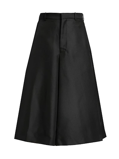 Pleated Midi-Skirt
