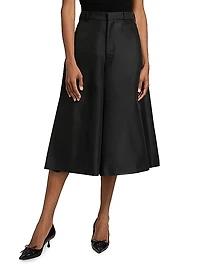 Pleated Midi-Skirt