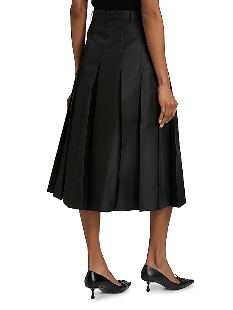 Pleated Midi-Skirt