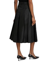 Pleated Midi-Skirt