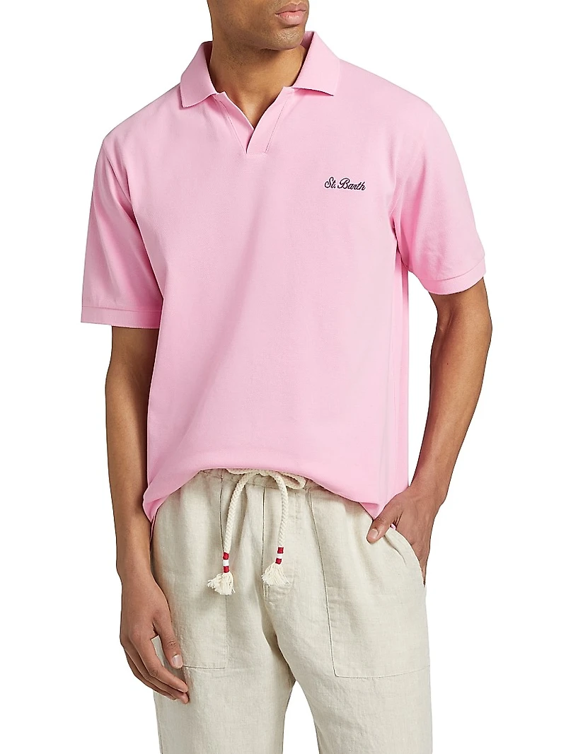 Charles Stretch-Cotton Polo Shirt