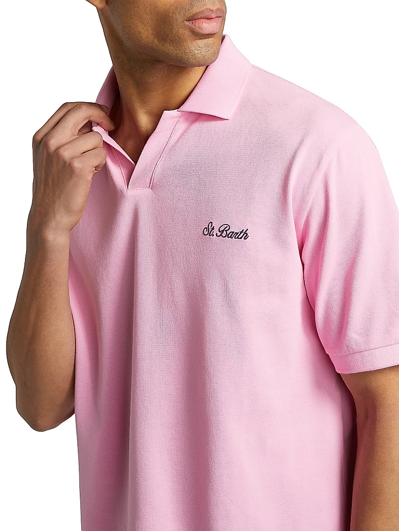 Charles Stretch-Cotton Polo Shirt