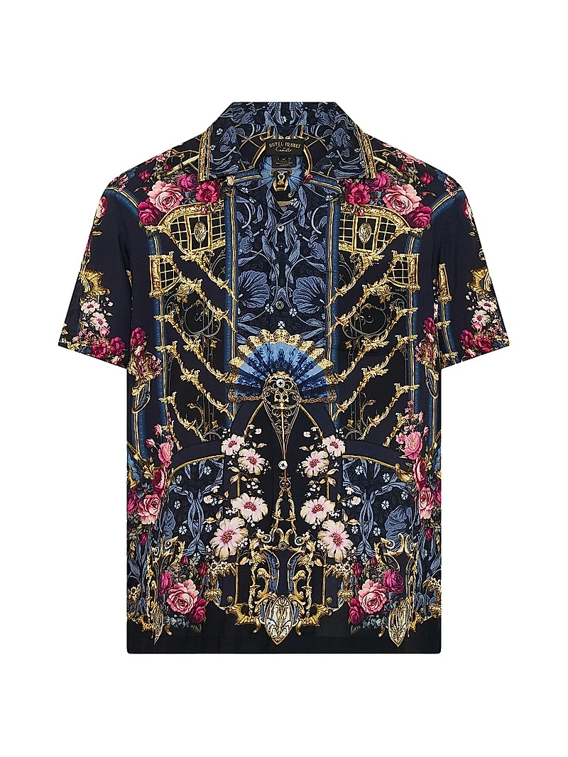 Ornate On A Plate Printed Camp Shirt