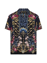 Ornate On A Plate Printed Camp Shirt