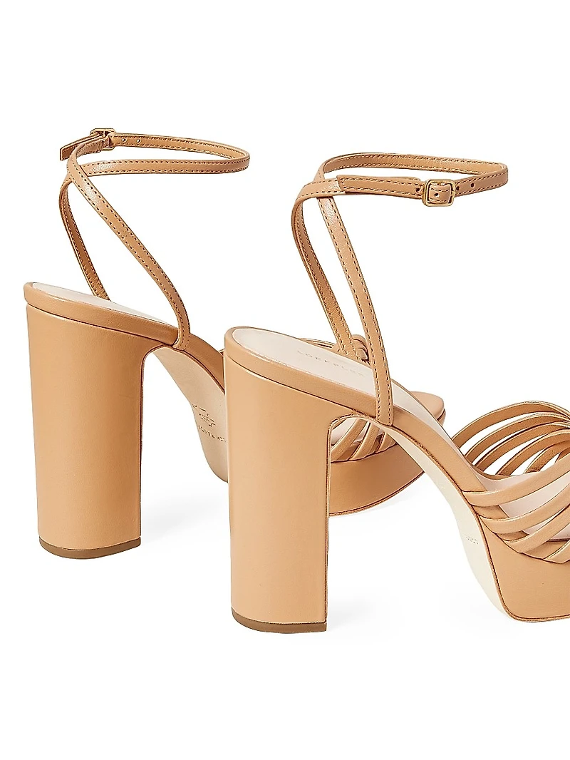 Rivka 120MM Leather Knot Platform Sandals