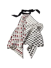 Printed Silk Twill Halter Top