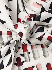 Printed Silk Twill Halter Top