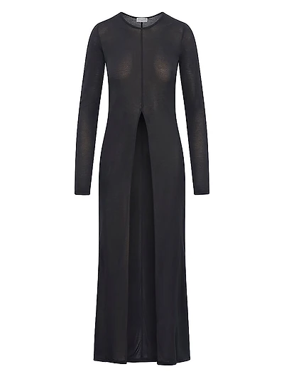 Alina Front Slit Shirtdress