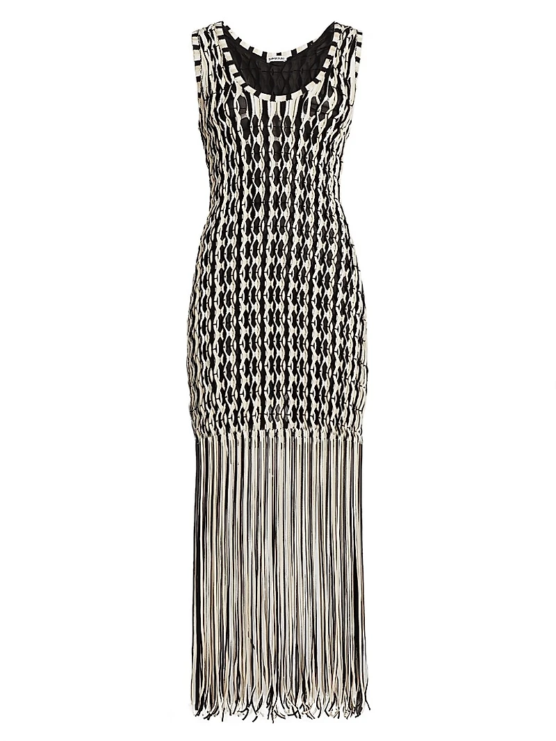 Sonia Fringe Tank Maxi-Dress