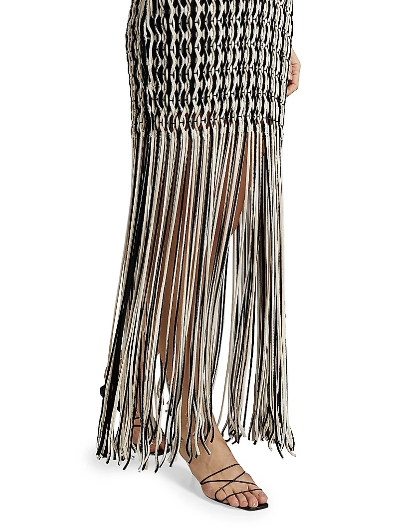 Sonia Fringe Tank Maxi-Dress