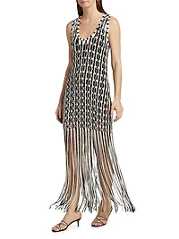 Sonia Fringe Tank Maxi-Dress