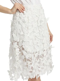 Colette Mixed-Media Midi-Dress