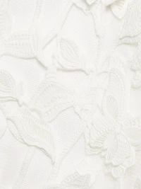 Colette Mixed-Media Midi-Dress
