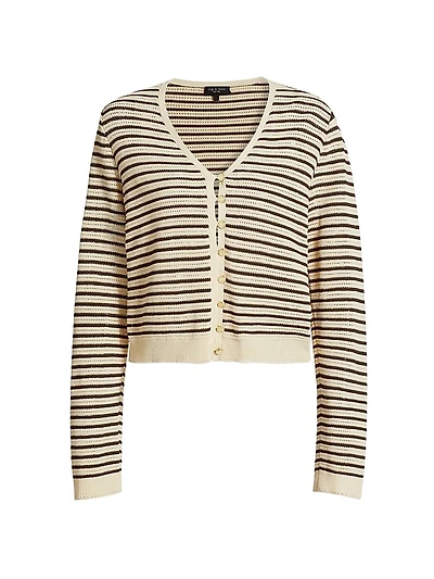 Zoey Striped Knit Cardigan