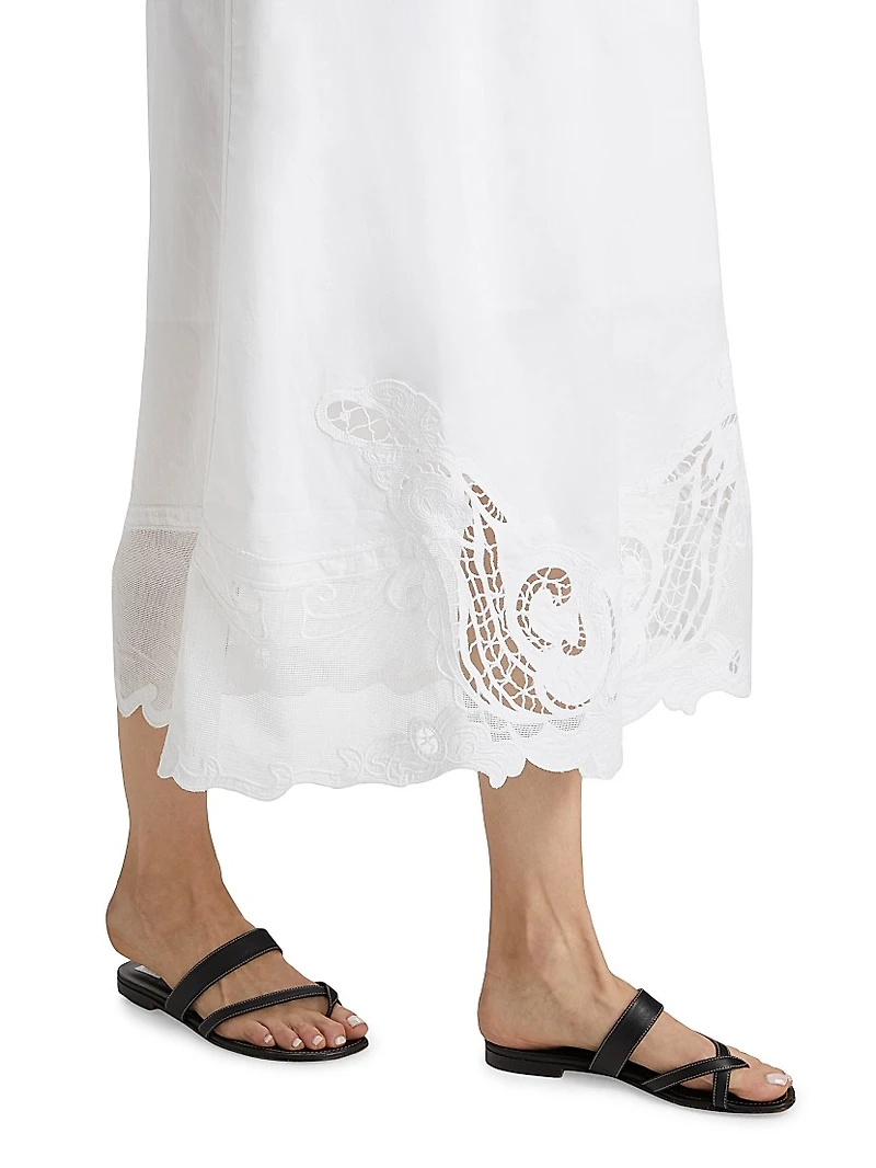 Clem Lace Midi-Skirt