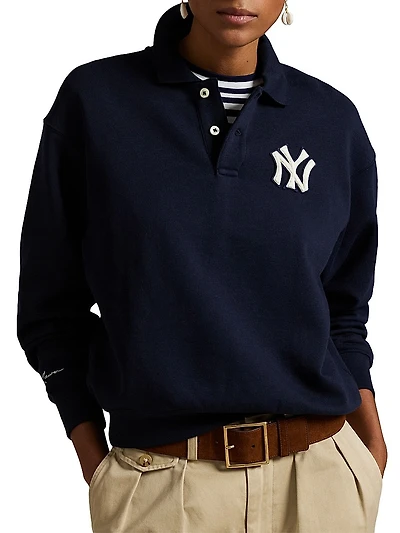 New York Yankees™ Fleece Long-Sleeve Polo