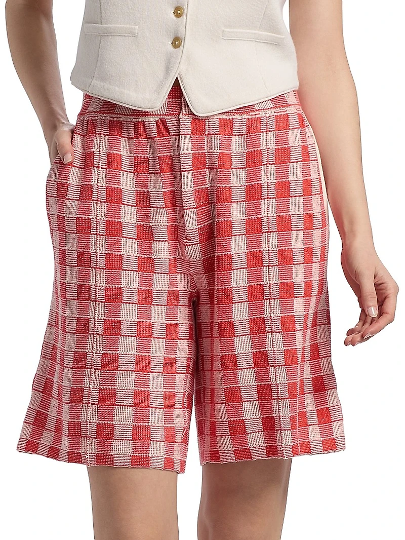 Gingham Bermuda Shorts