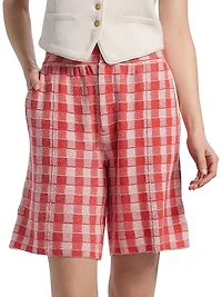 Gingham Bermuda Shorts
