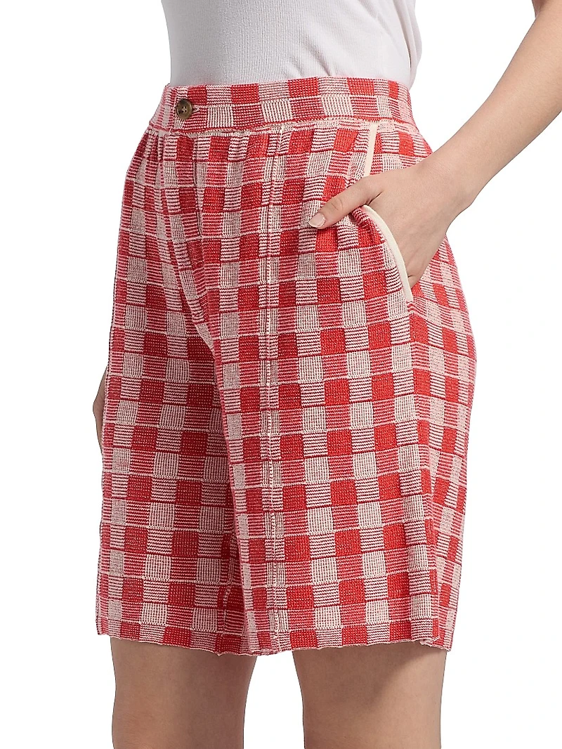 Gingham Bermuda Shorts
