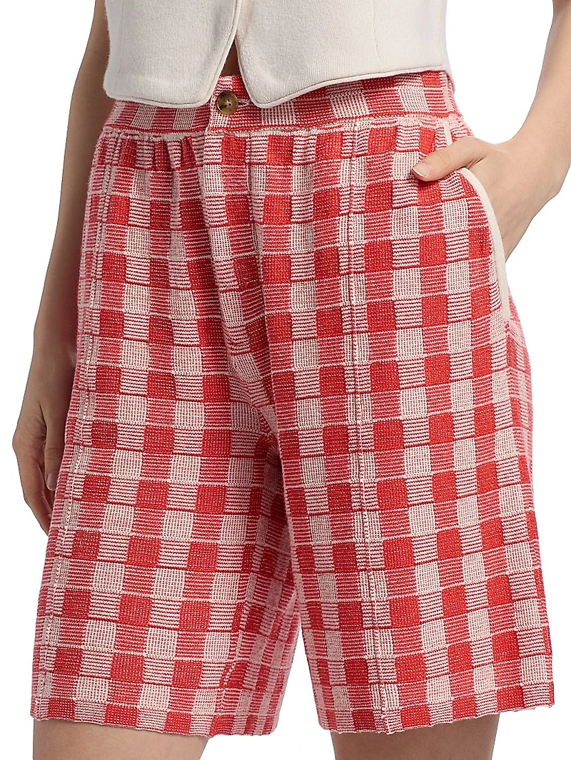 Gingham Bermuda Shorts