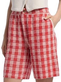 Gingham Bermuda Shorts
