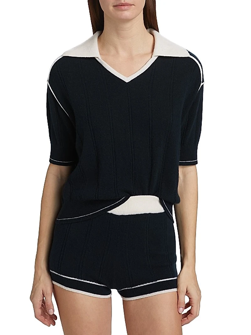 Pele Cashmere Polo Sweater