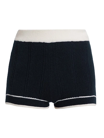 Racer Cashmere Knit Shorts