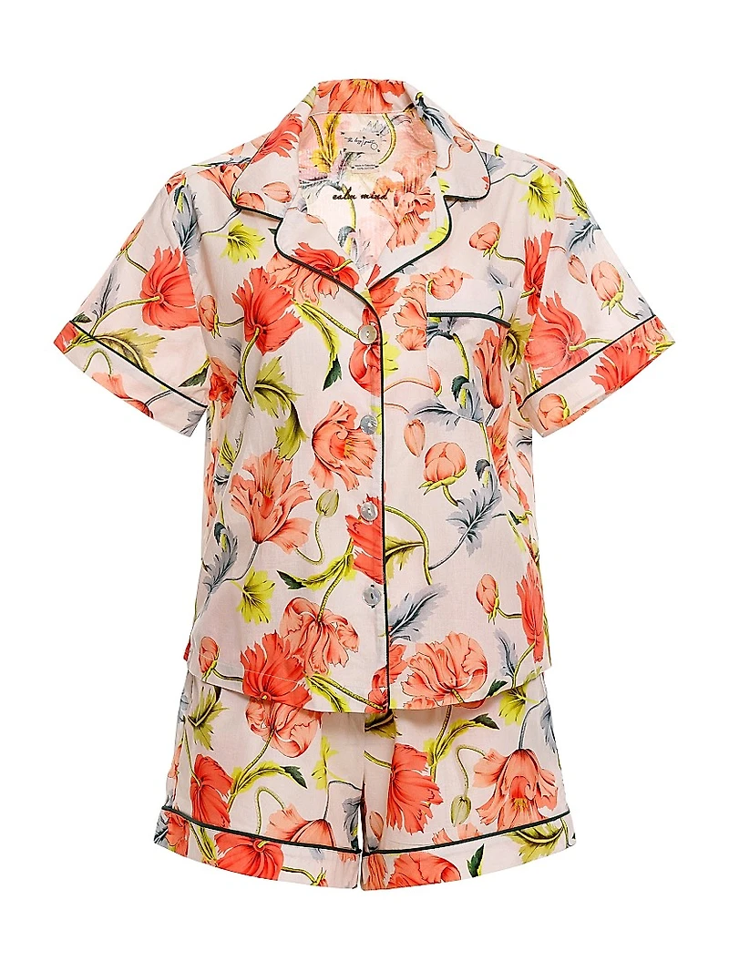 Sun-Kissed Escapes Nina Cotton Short Pajamas