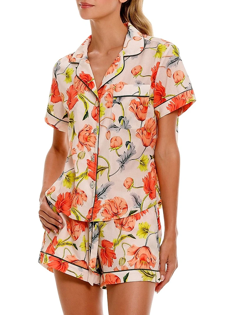 Sun-Kissed Escapes Nina Cotton Short Pajamas