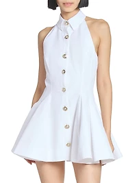 Cotton Poplin Fit & Flare Minidress